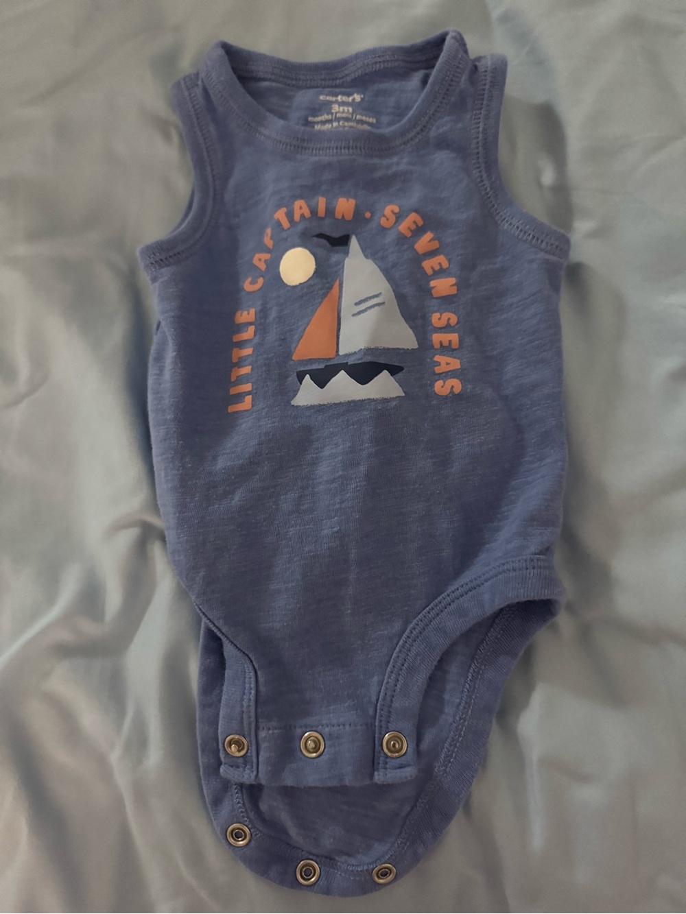Carter's Navy Blue Sailboat Sleeveless Baby One-Piece